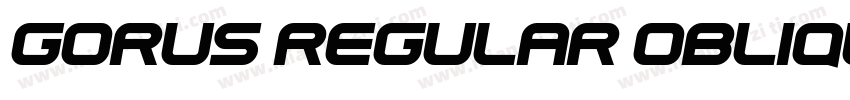 Gorus Regular Oblique字体转换